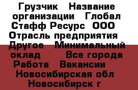 Грузчик › Название организации ­ Глобал Стафф Ресурс, ООО › Отрасль предприятия ­ Другое › Минимальный оклад ­ 1 - Все города Работа » Вакансии   . Новосибирская обл.,Новосибирск г.